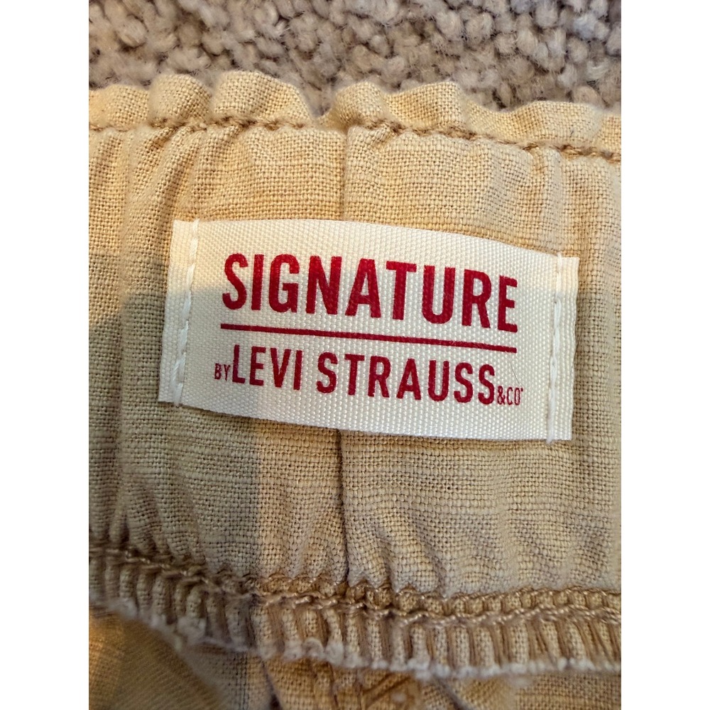 Signature by Levi Strauss Womens Khaki Utility Shorts Elastic Waist XXL Retreat - Picture 15 of 15